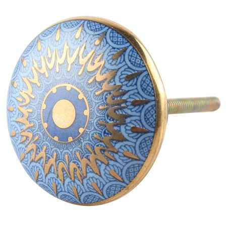 Blue Peacock Ceramic Wardrobe Knob Online